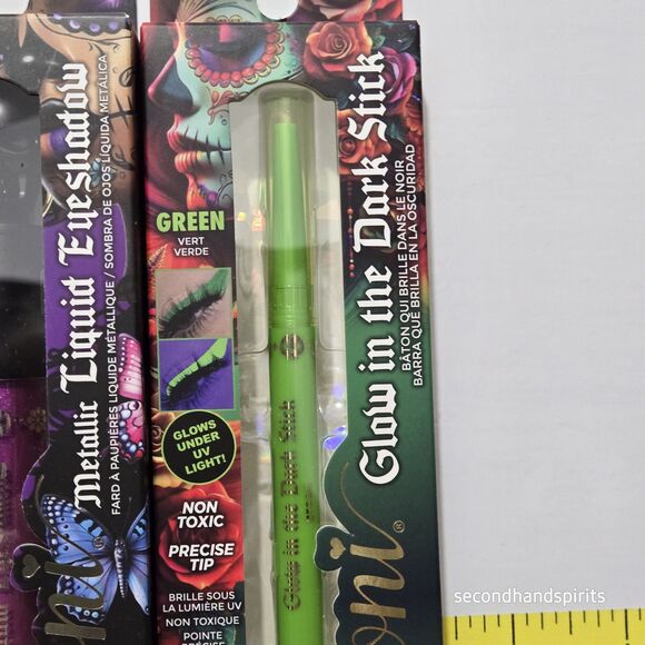 Ioni Metallic Eyeshadow Teal & Purple New In Box Plus GID Green Eyeshadow - Picture 4 of 5